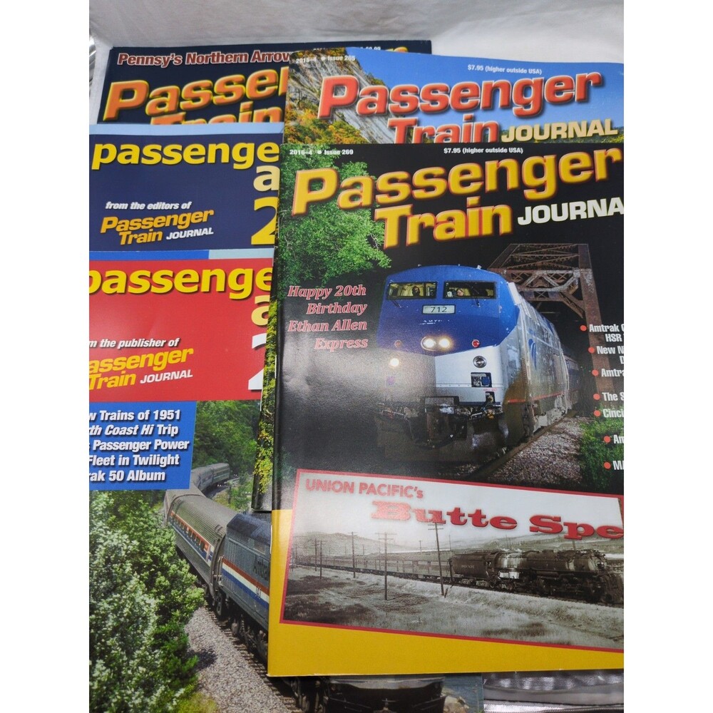 (5) Passenger Train Journal Magazines